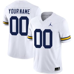 Custom Michigan Wolverines Football White Vapor F.U.S.E Limited Jersey - All Stitched