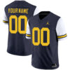 Custom Michigan Wolverines Football Alternate Navy Vapor F.U.S.E Limited Jersey - All Stitched