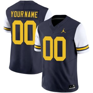 Custom Michigan Wolverines Football Alternate Navy Vapor F.U.S.E Limited Jersey - All Stitched