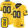 Custom Michigan Wolverines Football Maize Game Jersey w/ TM42 Patch - All Stitched