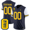 Custom Michigan Wolverines Football Alternate Navy Jersey w/ TM42 Patch - All Stitched