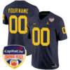 Custom Michigan Wolverines Football Orange Bowl Navy Jersey - All Stitched