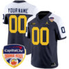 Custom Michigan Wolverines Football Orange Bowl Navy Alternate Jersey - All Stitched