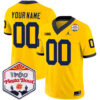 Custom Michigan Wolverines Football Fiesta Bowl Maize Jersey - All Stitched