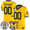 Custom Michigan Wolverines Football Rose Bowl Maize Jersey - All Stitched
