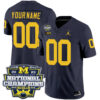 Custom Michigan Wolverines Football CFP National Championship Navy Jersey - All Stitched