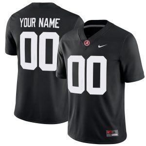 Custom Alabama Crimson Tide Football Black Game Jersey - All Stitched