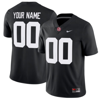 Custom Alabama Crimson Tide Football Black Game Jersey - All Stitched