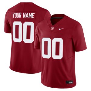Custom Alabama Crimson Tide Football Crimson Jersey - All Stitched