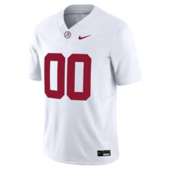 Alternative view of Custom Alabama Crimson Tide Football White Jersey - All Stitched