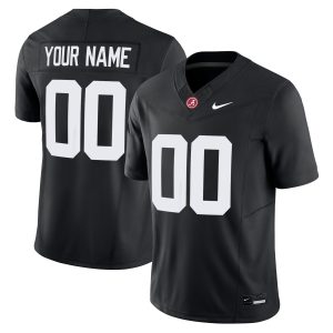 Custom Alabama Crimson Tide Football Black Jersey - All Stitched