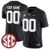 Custom Alabama Crimson Tide Football Black Game Jersey w/ SEC Patch - All Stitched