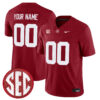 Custom Alabama Crimson Tide Football Crimson Jersey w/ SEC Patch - All Stitched