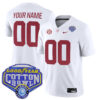Custom Alabama Crimson Tide Football Cotton Bowl White Game Jersey - All Stitched