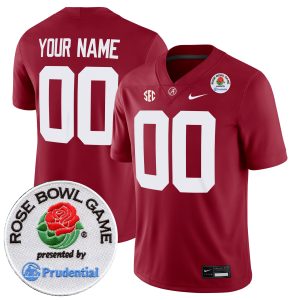 Custom Alabama Crimson Tide Football Rose Bowl Crimson Game Jersey - All Stitched