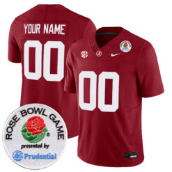 Custom Alabama Crimson Tide Football Rose Bowl Crimson Jersey - All Stitched