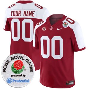 Custom Alabama Crimson Tide Football Rose Bowl Alternate Crimson Jersey - All Stitched