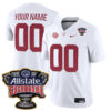 Custom Alabama Crimson Tide Football Sugar Bowl White Game Jersey - All Stitched
