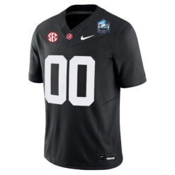 Alternative view of Custom Alabama Crimson Tide Football ReliaQuest Bowl Black Jersey - All Stitched