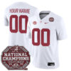 Custom Alabama Crimson Tide Football 2020 CFP National Championship White Game Jersey - All Stitched