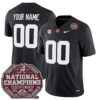 Custom Alabama Crimson Tide Football 2020 CFP National Championship Black Jersey - All Stitched