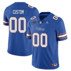 Custom Florida Gators Football Royal Blue Vapor F.U.S.E Limited Jersey w/ SEC Patch - All Stitched