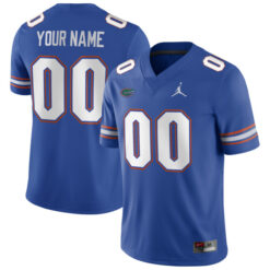 Custom Florida Gators Football Royal Blue Home Jersey - All Stitched