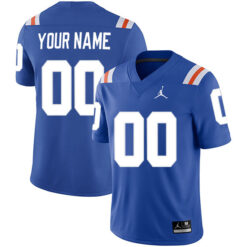 Custom Florida Gators Football Royal Blue Throwback Jersey - All Stitched