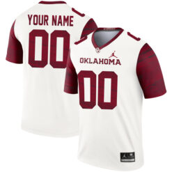 Custom Oklahoma Sooners Football Legend White Jersey - All Stitched