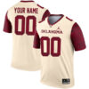 Custom Oklahoma Sooners Football Legend Cream Jersey - All Stitched