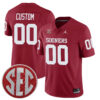 Custom Oklahoma Sooners Football Crimson Jersey w/ SEC Patch - All Stitched