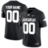Custom Arkansas Razorbacks Football Black Game Jersey - All Stitched