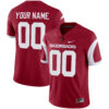 Custom Arkansas Razorbacks Football Cardinal Alternate Game Jersey - All Stitched