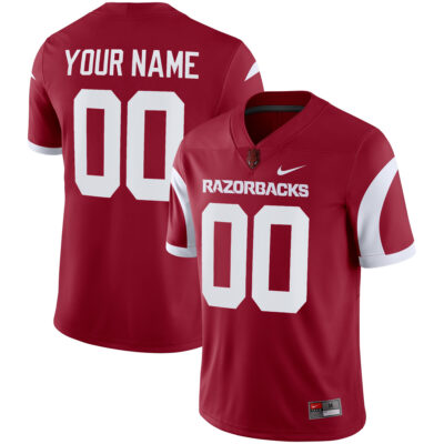 Custom Arkansas Razorbacks Football Cardinal Alternate Game Jersey - All Stitched