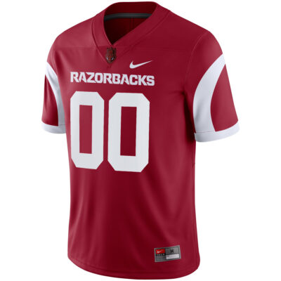 Alternative view of Custom Arkansas Razorbacks Football Cardinal Alternate Game Jersey - All Stitched