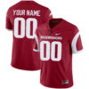 Custom Arkansas Razorbacks Football Cardinal Alternate Jersey - All Stitched