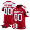 Custom Arkansas Razorbacks Football Alternate Cardinal Jersey - All Stitched