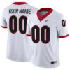 Custom Georgia Bulldogs Football White Game Jersey - All Stitched