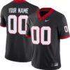 Custom Georgia Bulldogs Football Black Alternate Game Jersey - All Stitched