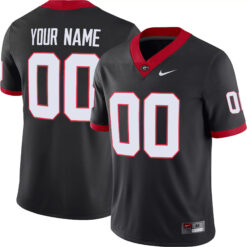 Custom Georgia Bulldogs Football Black Alternate Game Jersey - All Stitched