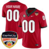 Custom Georgia Bulldogs Football Orange Bowl Red Game Jersey - All Stitched