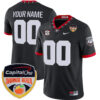 Custom Georgia Bulldogs Football Orange Bowl Black 1981 Throwback Jersey - All Stitched