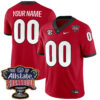 Custom Georgia Bulldogs Football Sugar Bowl Red Game Jersey - All Stitched