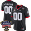 Custom Georgia Bulldogs Football Sugar Bowl Black 1981 Throwback Jersey - All Stitched