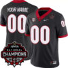 Custom Georgia Bulldogs Football CFP National Championship Black Game Jersey - All Stitched