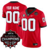 Custom Georgia Bulldogs Football CFP National Championship Red Home Game Jersey - All Stitched