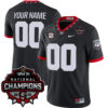 Custom Georgia Bulldogs Football CFP National Championship Black 1981 Throwback Jersey - All Stitched