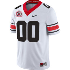 Alternative view of Custom Georgia Bulldogs Football White 40th NC Anniversary Jersey - All Stitched