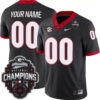 Custom Georgia Bulldogs Football Back2Back CFP National Championship Black Game Jersey - All Stitched