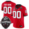 Custom Georgia Bulldogs Football Back2Back CFP National Championship Red Home Game Jersey - All Stitched